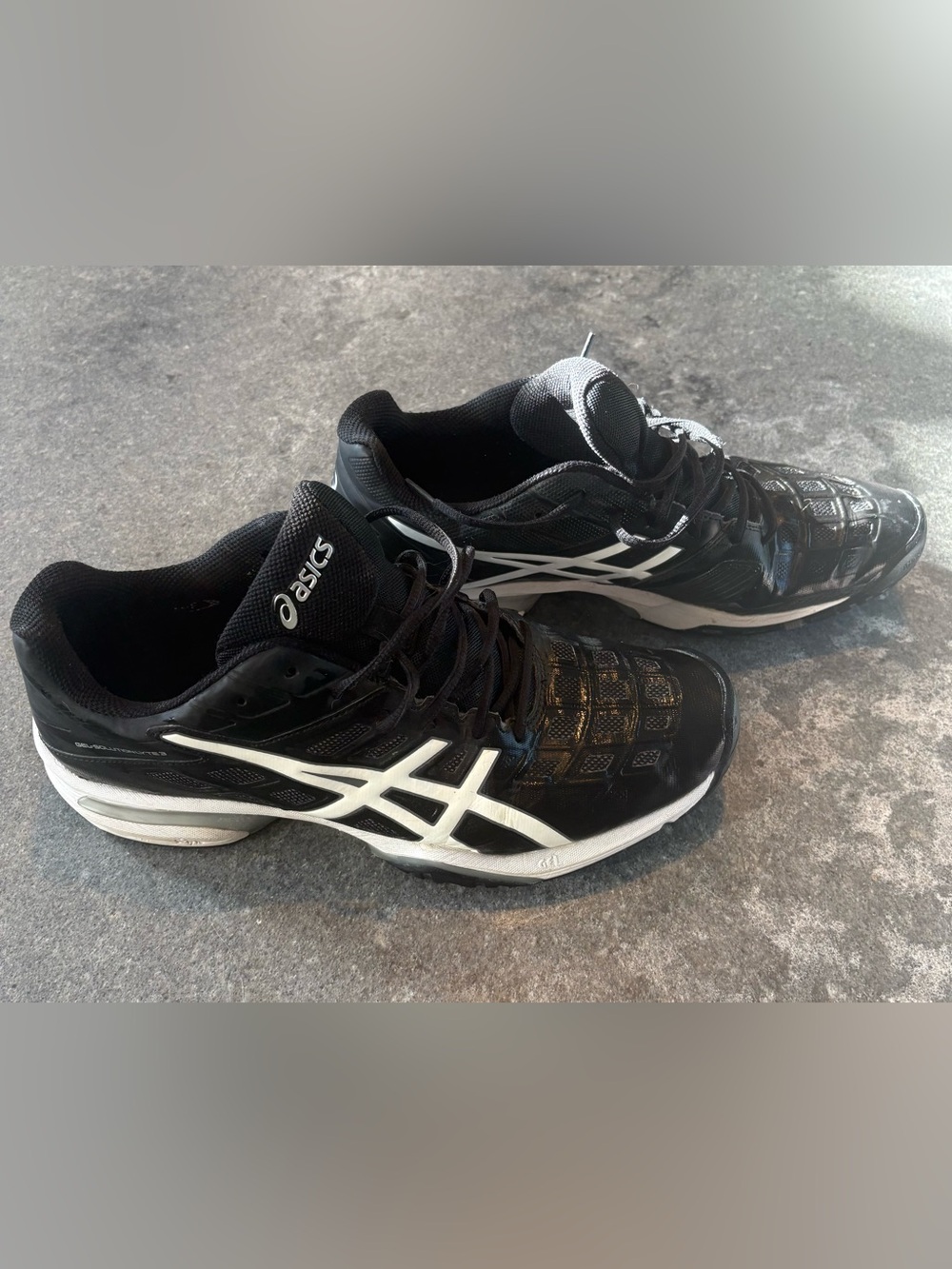 ASICS Black and White Men's Gel-Solution Lyte3 Sneakers